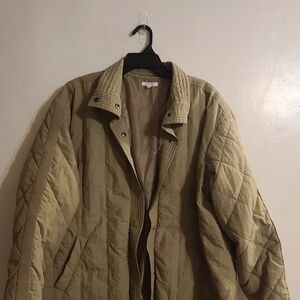 Maurices Womens Quilted Green Olive Jacket Plus Size 1X